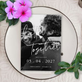 Aangepaste foto Samen sterker Trouwdatum te beware Save The Date