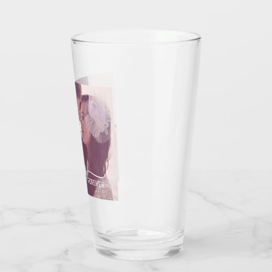 Aangepaste foto samen voor altijd typografie glas  (Links)