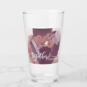 Aangepaste foto samen voor altijd typografie glas  (Voorkant)