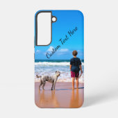 Aangepaste Foto Samsung Galaxy Hoesje met tekst (Achterkant)
