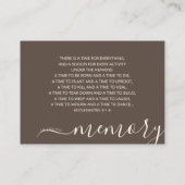 Aangepaste foto Sandy Ocean Beach Funeral Memorial Visitekaartje (Achterkant)