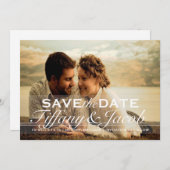 Aangepaste foto save the date aankondiging | Twee (Voorkant / Achterkant)