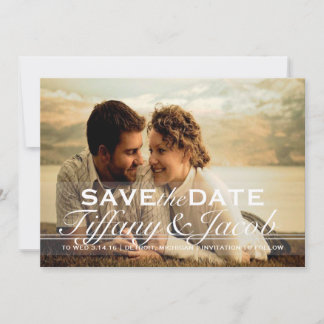 Aangepaste foto save the date aankondiging | Twee