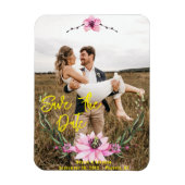 Aangepaste foto save the date - Minimalistische ma Magneet (Verticaal)