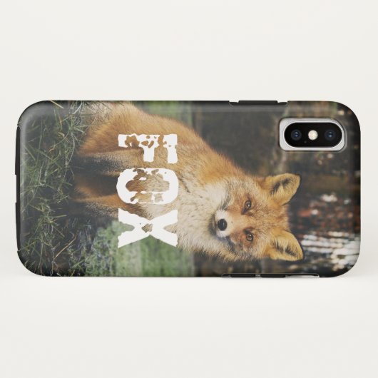 Aangepaste foto schattig Fox dierlijk schattig nat Case-Mate iPhone Case (Achterkant (horizontaal))