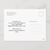 Aangepaste Foto Schattige Hand getrokken Roze Lint Feestdagenkaart (Achterkant)