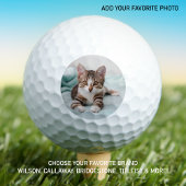 Aangepaste foto schattige Kitten Cat Lover Golfballen