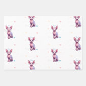 Aangepaste Foto Schattige Sphynx Kitty Cat Geperso Inpakpapier Vel (Voorkant 3)