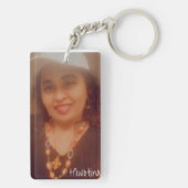 Aangepaste foto | Schattigee acryl Sleutelhanger (achterkant)