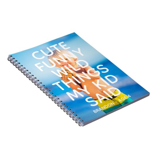 Aangepaste foto Schattigee Grappige Wilde Dingen M Notitieboek (Rechterzijde)