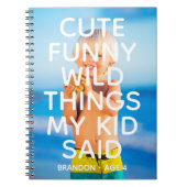 Aangepaste foto Schattigee Grappige Wilde Dingen M Notitieboek (Voorkant)