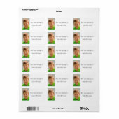 Aangepaste foto-schoolboeknaam etiket (Full Sheet)