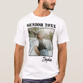 Aangepaste foto senior 2026 klas van 2026 afstuder t-shirt (Voorkant)