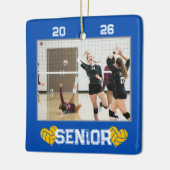 Aangepaste foto senior jaar volleybal keramisch ornament (Links)