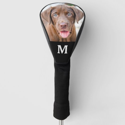 Aangepaste foto-serie Dog Aangepast monogram Golfheadcover (Voorkant)