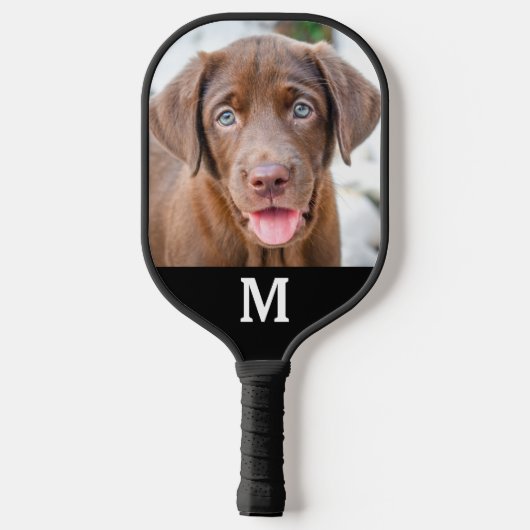 Aangepaste foto-serie Dog Aangepast monogram Pickleball Paddle (Achterkant)