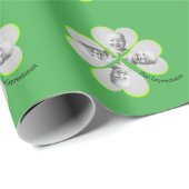 Aangepaste foto Shamrock Cadeaupapier (Rol Hoek)