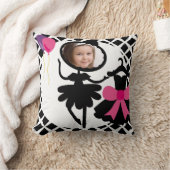 Aangepaste foto Silhouet Ballerina Kussen (Deken)