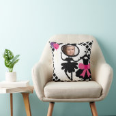 Aangepaste foto Silhouet Ballerina Kussen (Stoel)