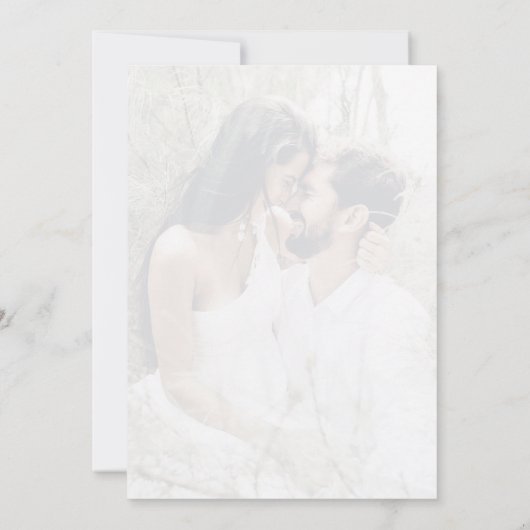 Aangepaste foto Simple & Elegant Cerise Wedding II Kaart (Achterkant)