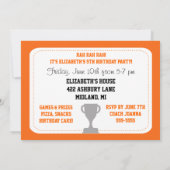 Aangepaste foto Sinaasappel Cheerleader Verjaardag Kaart (Achterkant)