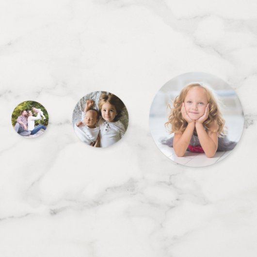 Aangepaste foto sjabloon familie viering confetti (Achterkanten)