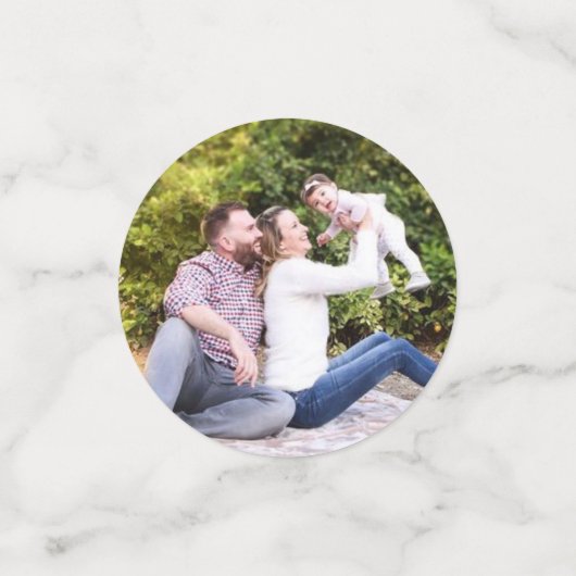 Aangepaste foto sjabloon familie viering confetti (Kleine voorkant)