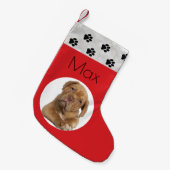 Aangepaste foto-sjabloon kerststuring kleine kerstsok (Voorkant (Hangend))