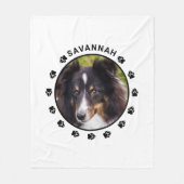 Aangepaste foto-sjabloon met petten en tekst fleece deken (Voorkant)