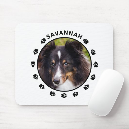 Aangepaste foto-sjabloon met petten en tekst muismat (Met muis)