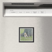 Aangepaste foto sjabloon True zwart-wit Magneet (Insitu (Vaatwasser))