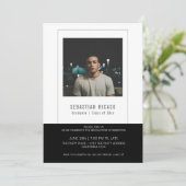 Aangepaste foto sjabloon voor afstudeerders Zwart  Kaart (Staand voorkant)