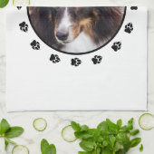 Aangepaste foto sjabloon voor huisdieren met poten theedoek (Gevouwen)