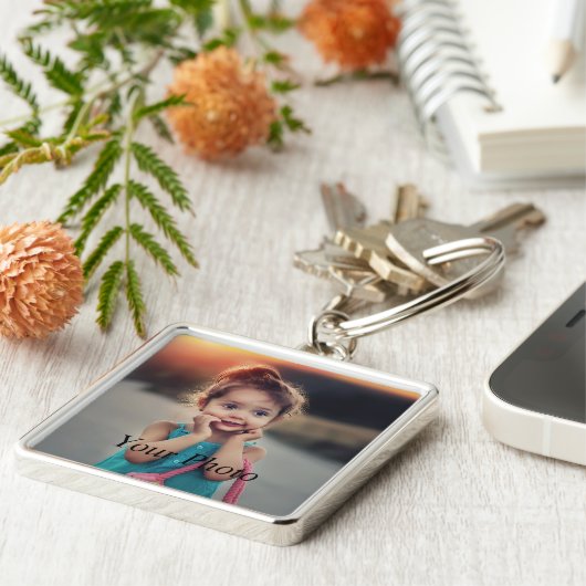 Aangepaste foto sleutelhanger (Zijkant)