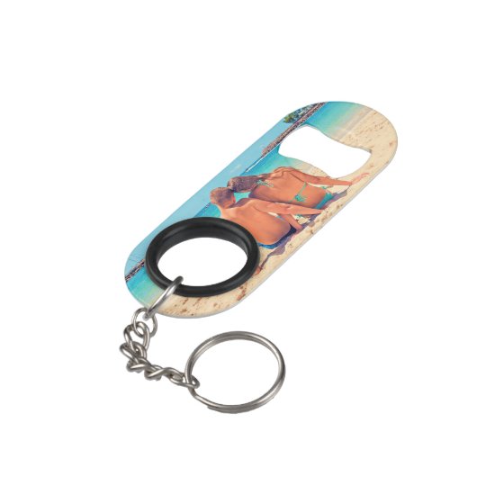 Aangepaste foto Sleutelhanger flesopener gepersona Mini Flessenopener (Achterkant Gekanteld)