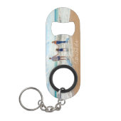 Aangepaste Foto Sleutelhanger Flesopener met Tekst Mini Flessenopener (Voorkant)