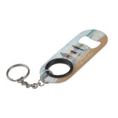 Aangepaste Foto Sleutelhanger Flesopener met Tekst Mini Flessenopener (Voorkant Gekanteld)
