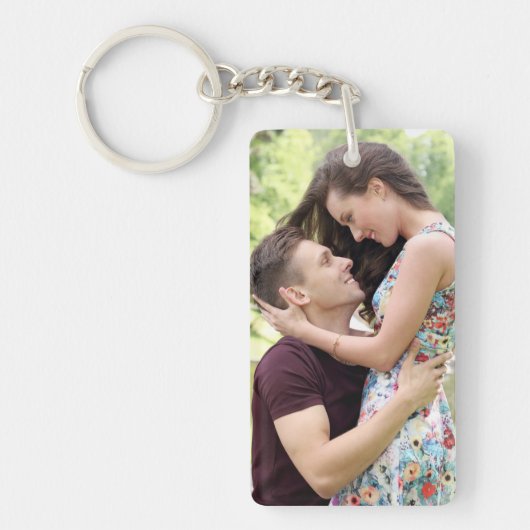 Aangepaste foto Sleutelhanger, gepersonaliseerde S Sleutelhanger (Voorkant)