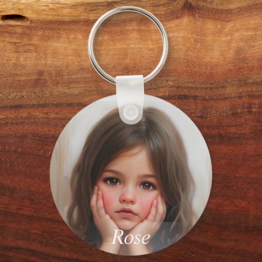 Aangepaste foto sleutelhanger met naam (Voorkant)
