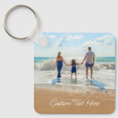 Aangepaste foto Sleutelhanger met tekst (Voorkant)