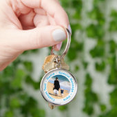 Aangepaste foto Sleutelhanger met tekst gepersonal (Hand)