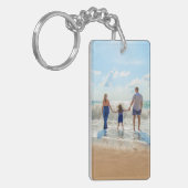 Aangepaste foto Sleutelhanger met uw familie foto' (Voorkant Links)