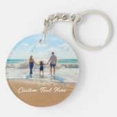 Aangepaste foto Sleutelhanger Uw familie foto's en (Achterkant)