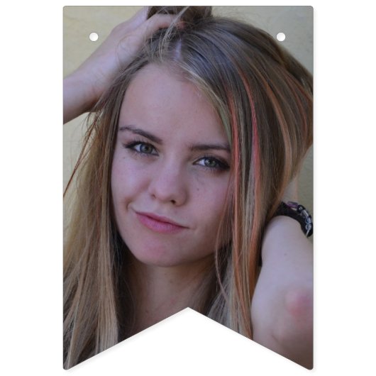 Aangepaste foto slinger verjaardagsfeest vlag vlaggetjes (Tweede vlag)