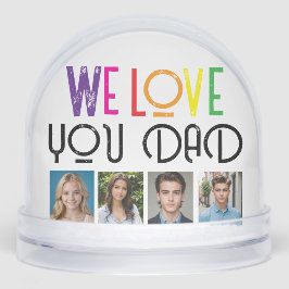 Aangepaste Foto Sneeuw Wereldbol voor Papa – Rainb Sneeuwbol