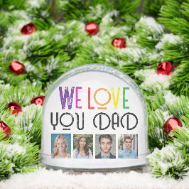 Aangepaste Foto Sneeuw Wereldbol voor Papa – Rainb Sneeuwbol