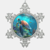 Aangepaste foto-sneeuwvlok omlijst ornament voor d (Voorkant)