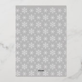 Aangepaste foto Snowflake Typografie kerst Folie Feestdagenkaart (Achterkant)