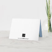 Aangepaste foto-snowy blauwe kerstvakantie feestdagen kaart (Achterkant)