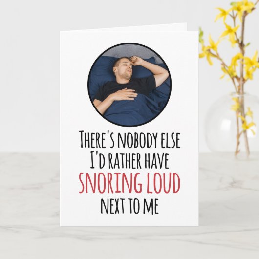 Aangepaste foto Snurken Hard Cheeky Romantisch Gra Kaart (Gele Bloem)